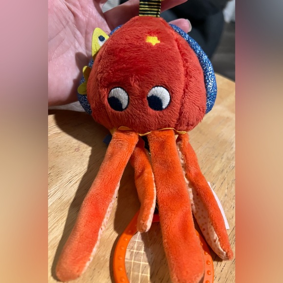 Moulin Roty Les Aventures De Paulie Activity Cuttlefish Orange Jellyfish Plush - Picture 4 of 9